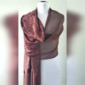 Shawl Wrap Devore' Brown